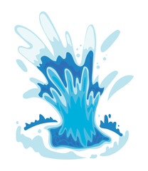 water splash on white background
