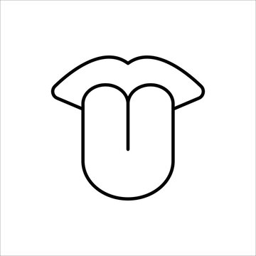 recommend clip art: tongue icon. outline icon