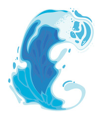 water splash flat icon