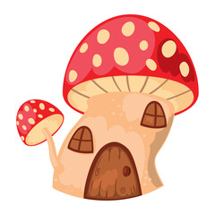 mushroom house fairytale