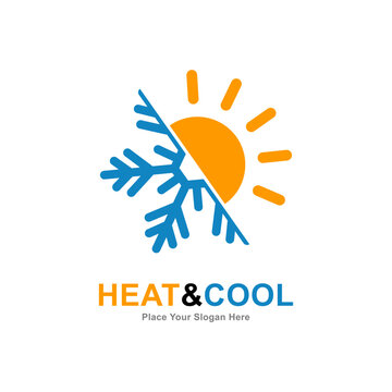 Heat And Cool Logo Vector Template Suitable For Technology And Air Circulation