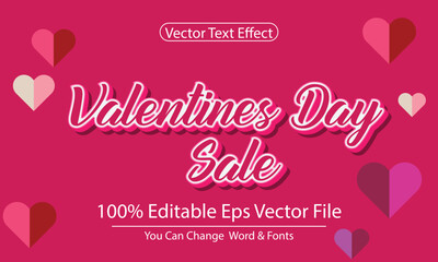 valentine day sale text effect