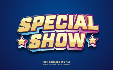 Special Show 3D editable text style effect	
