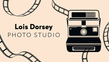 Photo studio, business card for photographers