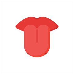 tongue icon. flat icon