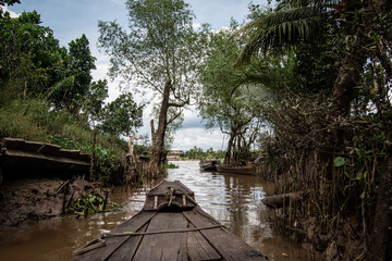 Sampan on the Mekong Delta