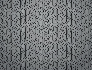 Abstract geometric pattern. A seamless vector background. Black and gray ornament. Graphic modern pattern. Simple lattice graphic design