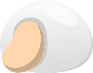 Glutinous rice balls with fillings, Chinese and Taiwanese glutinous rice desserts, Lantern Festival or Winter Solstice Festival, cartoon comic vector