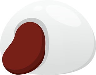 Glutinous rice balls with fillings, Chinese and Taiwanese glutinous rice desserts, Lantern Festival or Winter Solstice Festival, cartoon comic vector