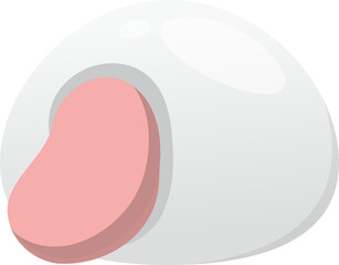 Glutinous rice balls with fillings, Chinese and Taiwanese glutinous rice desserts, Lantern Festival or Winter Solstice Festival, cartoon comic vector