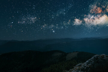 The star shines over the manger of christmas of Jesus Christ.