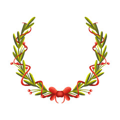 Christmas wreath illustration