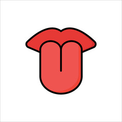 tongue icon. filled icon