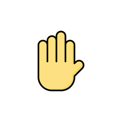hand icon. filled icon