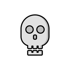 skull icon. filled icon