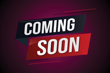 coming soon word concept vector illustration with lines 3d style for social media landing page, template, ui, web, mobile app, poster, banner, flyer, background, gift card, coupon, label, wallpaper