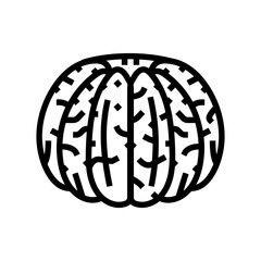 peeled clementine slice line icon vector. peeled clementine slice sign. isolated contour symbol black illustration