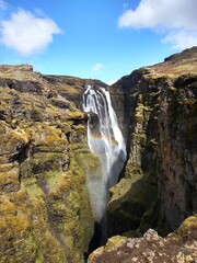 waterfall in the mountains