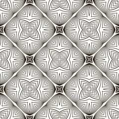 Line Icon Seamless Pattern Isolated on White Background.