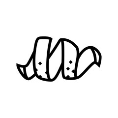 peel clementine line icon vector. peel clementine sign. isolated contour symbol black illustration