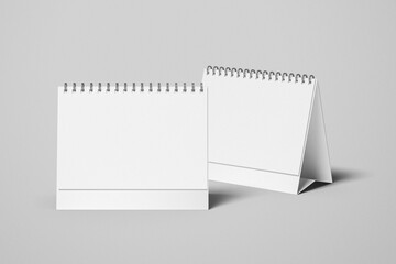 Desk calendar mockup blank