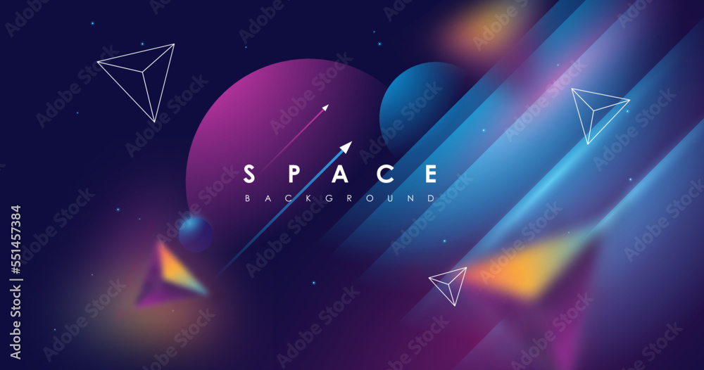 Wall mural vector universe background for presentation design. brochure template with space elements.