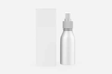 cosmetic spray bottle mockup isolated on white background. 3d illustration