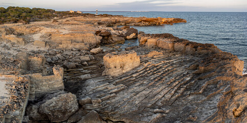 traditional sandstone quarry, S Estalella, Llucmajor, Mallorca, Balearic Islands, Spain