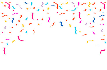 Colorful Confetti Celebration Party clipart PNG 