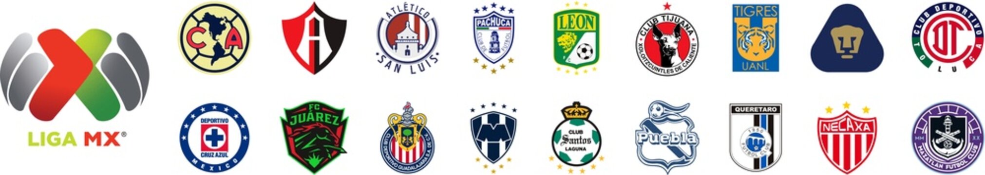 Mexico 2022–2023 Liga MX season America S.A. de C.V., Atlas F.C., Atletico de San Luis, Cruz Azul, Deportivo Guadalajara, FC Juarez, Club Leon, Mazatlan F.C., C.F. Monterrey,