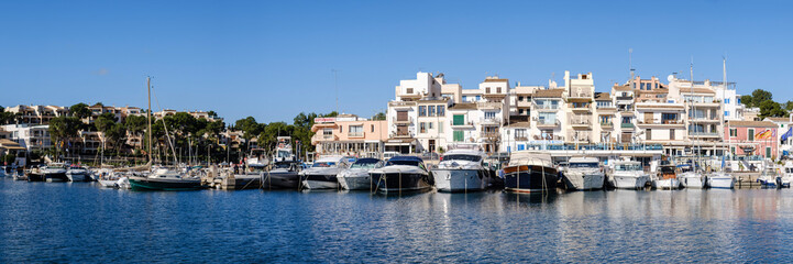 Fototapeta na wymiar royal nautical club, Porto Petro, Santanyi, Mallorca, Balearic Islands, Spain