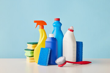 Kit of various cleaning supplies