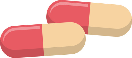 Red and yellow capsules, medical health care