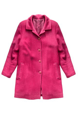 Pink coat isolated