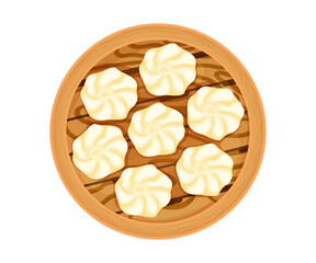 dim sum. Vector illustration of traditional Asian food. food illustration