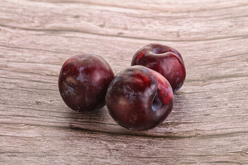 Ripe and sweet purple plum