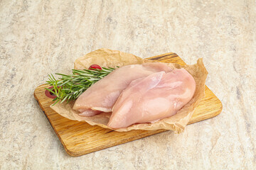 Raw chicken breast fillet for cooking