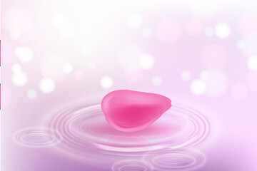 pink background with flower