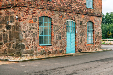 Old building in Halmstad, Sweden. Example of vintage scandinavian architectural style.