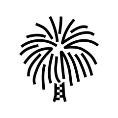canary island date palm line icon vector. canary island date palm sign. isolated contour symbol black illustration
