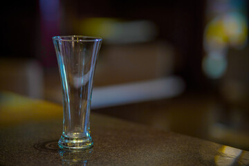 Close up view of beautiful lead crystal glass design surface stock photo.