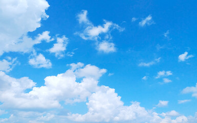 Background with clouds on blue sky. Blue Sky vector