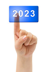Hand and button 2023
