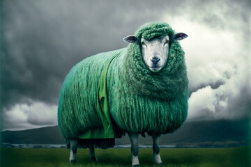 green coat sheep