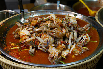 Thai street food Salad Crab