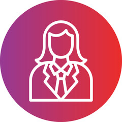 Obraz premium Lady Lawyer Icon Style