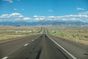 Road in an arid landscape in the USA