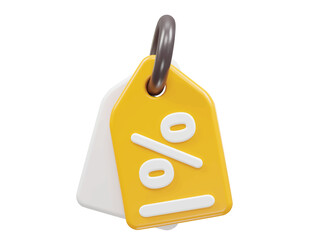 Discount sale 3d tag icon illustration