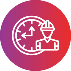 Fototapeta premium Working Hours Icon Style