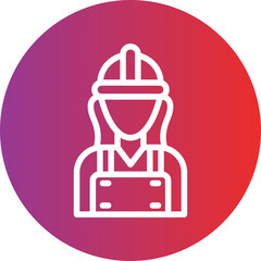 Lady Worker Icon Style